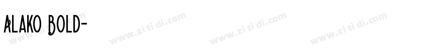 Alako Bold字体转换